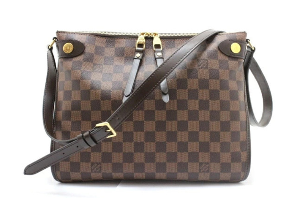 LOUIS VUITTON Duomo Shoulder Bag Damier Ebene Brown
